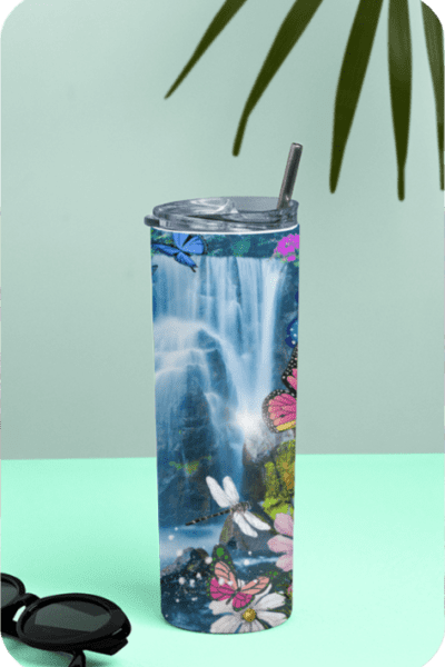 Waterfall butterflies Tumbler 20 Oz