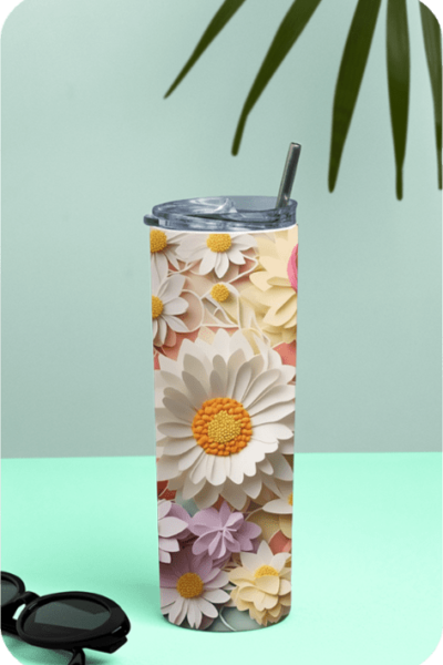 3D Daisey's Flower Tumbler 20 Oz