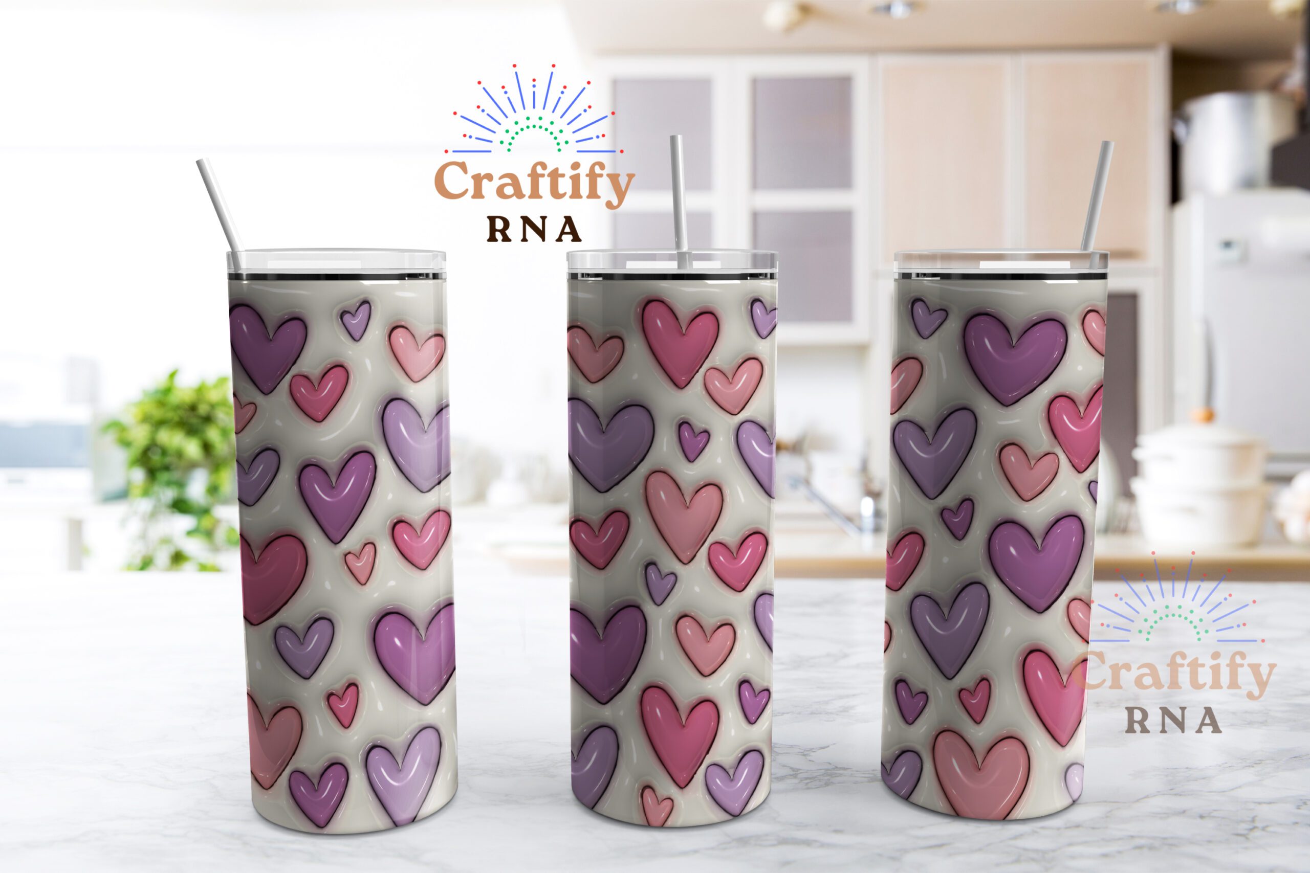 Purple-inflated-heart